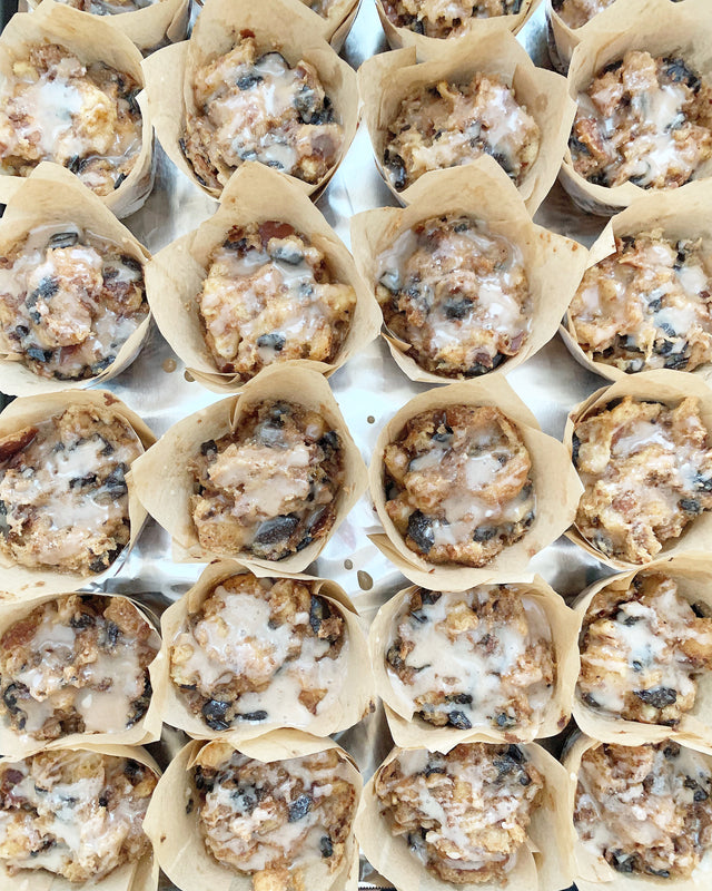 chocolate chunk bread pudding group
